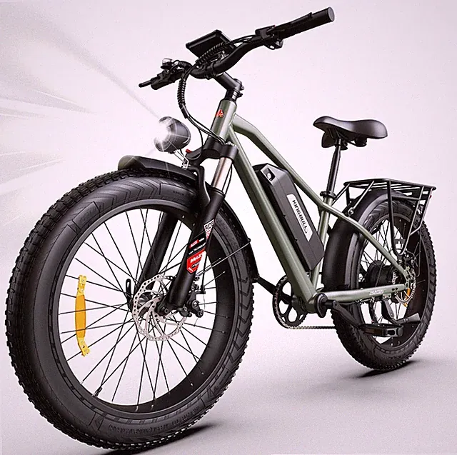 Electric Bike Kingbull Hunter 2.0 750W 48V 720Wh 7 Speed E-Mountain Bike 60MI